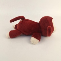 Vente directe d'usine conception personnalisée doux menthe câlin animal gonflable singe rouge foncé jouets en peluche