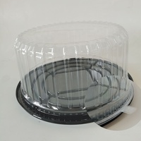 Boîte à gâteau transparente et jetable, 50 pièces 14 ", récipients ronds en plastique transparent avec couvercle dôme pour gâteaux
