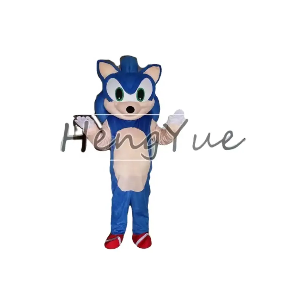 Sonic maskot karakter hayvan köpek Cosplay maskot kostüm köpek karikatür maskot kostümü