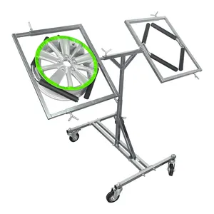 Mobile Rotating Wheel Hub Repair Stand Alloy Wheel Paint Stand Dual Wheel Rim Rotating Paint Stand