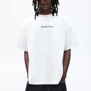 Elegante t-shirt <span class=keywords><strong>bianca</strong></span> da uomo con motivo "Beautiful Future" e sorprendente Design nero Daisy Back per lo stile di tutti i giorni - Product Image 4