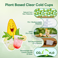 Gobelets en plastique PET transparents de 12 oz à 24 oz avec logo personnalisé, forme en U de 89 mm, avec couvercles, pour boissons, matcha, latte, café glacé, à emporter
