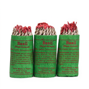 Incienso de Cuerda Tibetana Ecológico para Aromaterapia, Sándalo, Rosa, Té, Hecho a Mano, Newa Dhoop, para Uso Religioso, Doméstico y Medicinal - Product Image 1