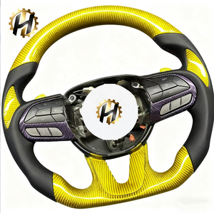 พวงมาลัยหนังดีไซน์ 4 ก้าน คาร์บอนไฟเบอร์สั่งทำพิเศษ พร้อมตะเข็บสีแดง สำหรับ <span class=keywords><strong>Dodge</strong></span> Durango <span class=keywords><strong>Charger</strong></span> ปี 2015-2023 - Product Image 2