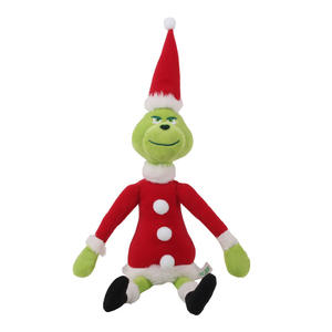 Nuevo Diseño de Peluche del <span class=keywords><strong>Grinch</strong></span> Verde, Muñeco de Peluche Súper Suave, Perro Pequeño, Decoraciones Navideñas, Regalo Navideño para Niños, Algodón PP - Product Image 6