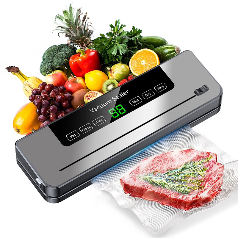 Вакуумный упаковщик пищевых продуктов, автоматический аппарат для сохранения влаги и сухости продуктов, компактный дизайн, вакуумная упаковочная машина