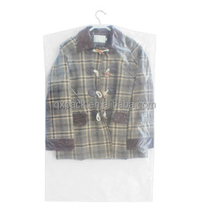 Fundas de ropa de plástico transparente a prueba de polvo de fábrica, prendas de <span class=keywords><strong>Material</strong></span> reciclado, bolsas de limpieza en seco para armario, abrigos de almacenamiento de viaje para el hogar - Product Image 6