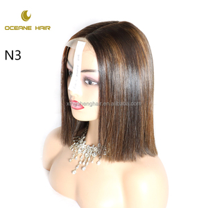 Produits chauds Cheveux humains colorés 2*6 fermeture à lacet Perruque Bob vietnamienne 100% Cheveux humains SDD Qualité Bob Perruque - Product Image 3