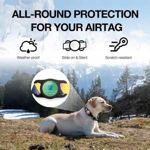 Funda protectora personalizada con etiqueta de aire para collar de mascotas, funda de rastreador de silicona con etiqueta de identificación antipérdida para <span class=keywords><strong>Apple</strong></span> AirTags - Product Image 6