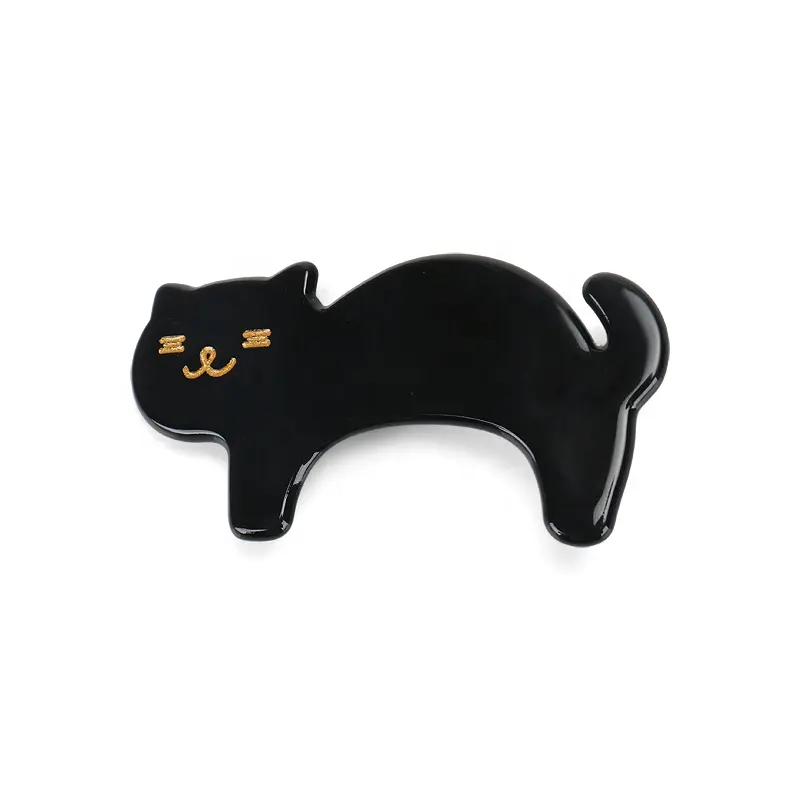 Korean Style Cat Shaped Hair Clips Cheap Small 5.8cm Acrylic Alligator Clip Acrylic Anime Girls Hair Clip