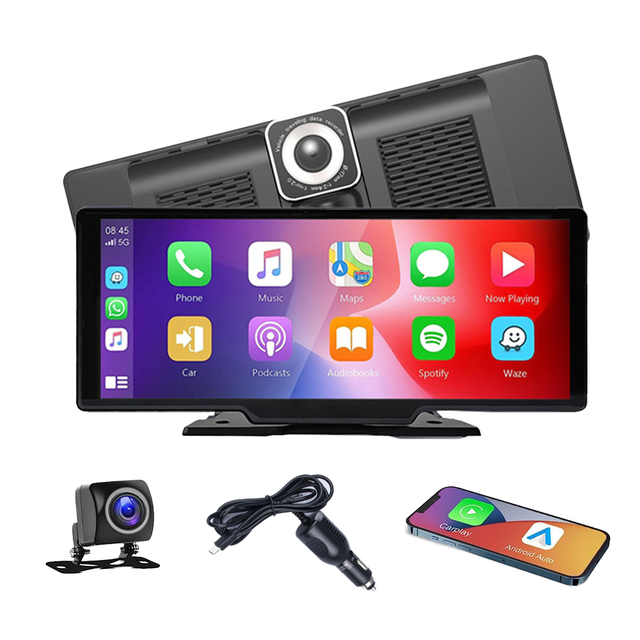 OEM/ODM 10.26-inch Portable Wireless Apple CarPlay and Android Auto Screen 2K Dual Dash Cam Car Radio for All Car Models