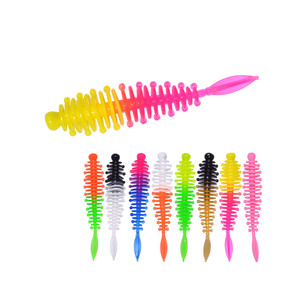Pêche douce truite leurre Silicone appâts Wobbler <span class=keywords><strong>Swimbait</strong></span> PescaArtificial ver appâts 55mm 1.2g 15 pièces matériau écologique - Product Image 1