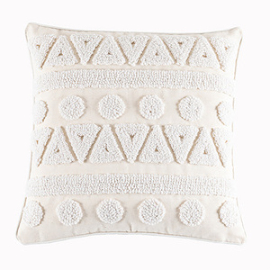 Farmhouse Throw <strong>Cushion</strong> <strong>Cover</strong> with Tassel, Cotton Tufted Throw <strong>Rectangular</strong> Pillow <strong>Cover</strong> - Product Image 5