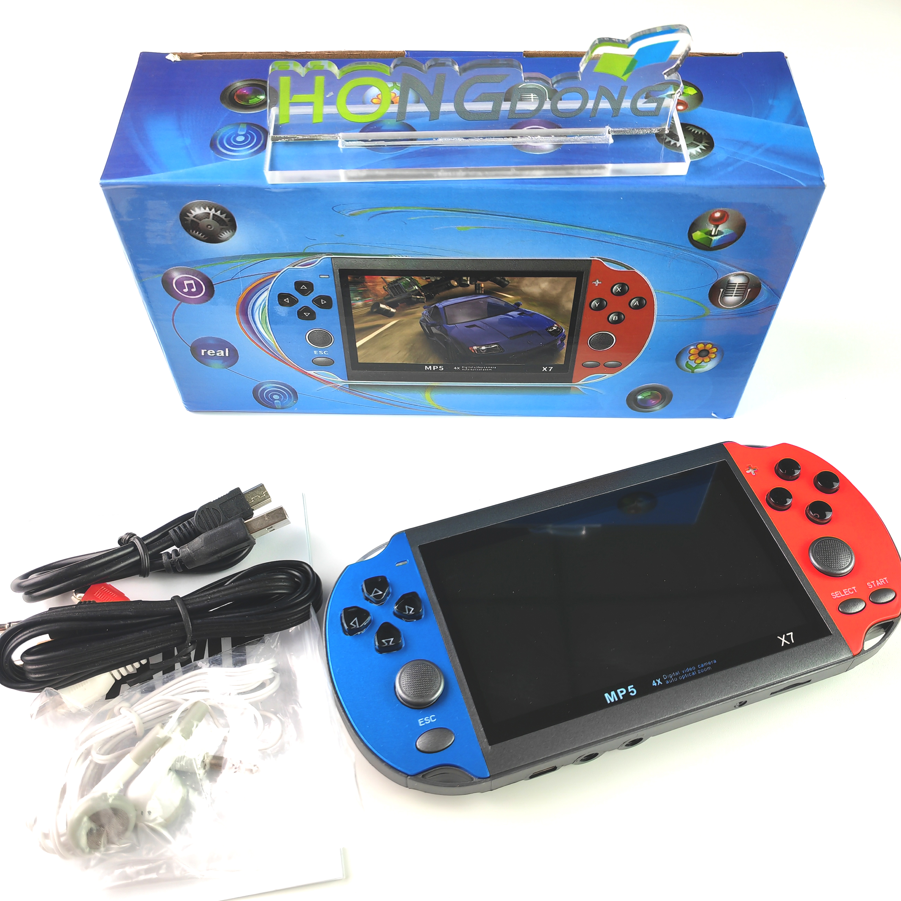 New X7 4.3 Inch Screen MP5 Player Video Games 8GB Support for PSP Game Camera Video Handheld Game Console