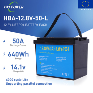 Batterie au lithium fer phosphate (LiFePO4) 12V 50Ah à décharge profonde pour stockage solaire, 6000 cycles, alimentation de secours domestique, prix usine - Product Image 1