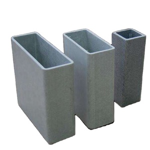 Tube en fibre de verre rectangulaire extrudé en matériau composite FRP - Product Image 1