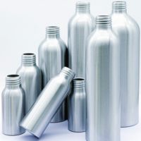 Bouteilles de voyage en aluminium argenté Récipients vides rechargeables avec bouchon à vis pour lotion shampooing huile essentielle eau et liquide