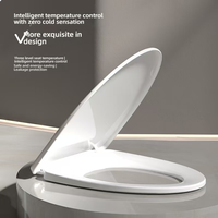 Asiento de inodoro cálido moderno de 220V, inodoro automático, Kit de asiento de inodoro, bidé eléctrico con calefacción, cubierta de asiento de inodoro de plástico