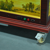 Ataúd de Alta Calidad con Aspecto de Madera, con Ruedas Móviles, Ventana Transparente y Refrigeración por Aire para Funerarias y Servicios Conmemorativos