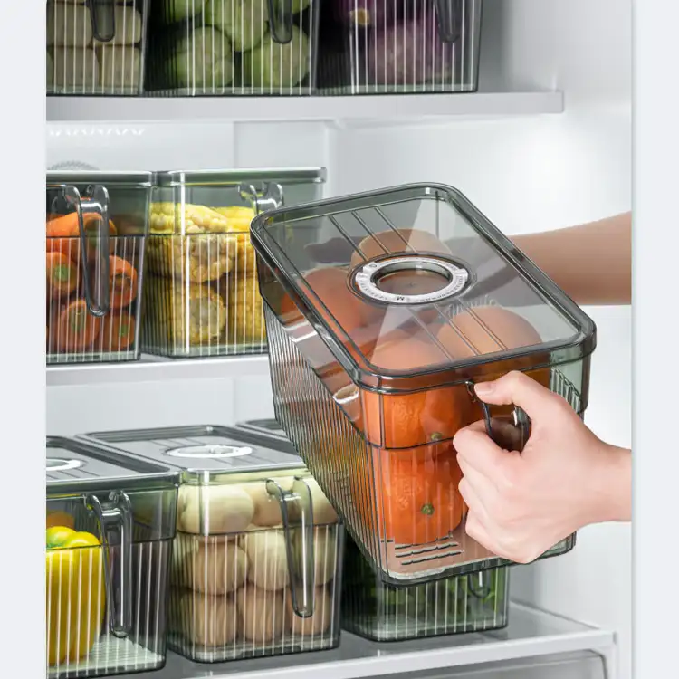 Boîte de rangement hermétique avec poignée, pour conserver les aliments, les Fruits et les légumes, accessoire de cuisine, hermétique, pour le frigo