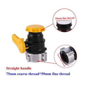 Vanne à boisseau sphérique à filetage grossier 62/75 mm vers sortie filetage grossier 60 mm pour connecteur de citerne IBC, vanne de raccordement pour réservoir IBC, adaptateur de réservoir d'eau usée IBC - Product Image 2
