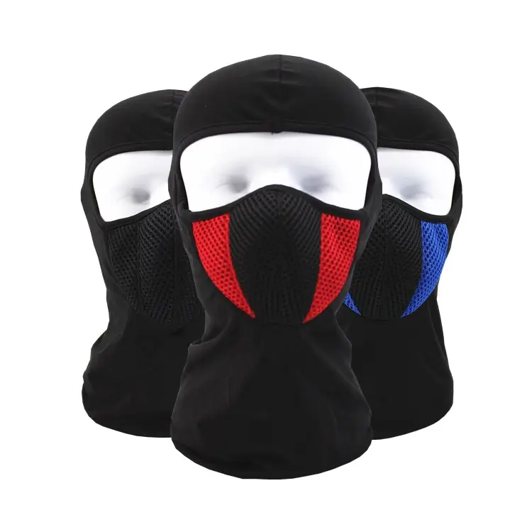 Balaclava หมวกตาข่ายสำหรับผู้ชายและผู้หญิง,หน้ากากสำหรับใส่เล่นสกีทำจากผ้าคอตตอนแท้1รูระบายอากาศได้ดี