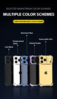 Étui de téléphone ZYQ avec protection d'objectif sans bordure ultra-mince, design en métal renforcé antichoc, pour 17 16 15 Pro Max