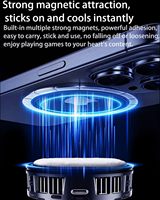 Ventilateur de refroidissement magnétique U-JIE COOBILE pour téléphone, avec lumières RGB, pour jeux mobiles, streaming en direct, compatibilité universelle, grande surface