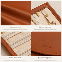 Organisateur de bijoux pliable en similicuir, pochette de voyage pour bijoux avec bouton perlé, sac de rangement personnalisé avec logo