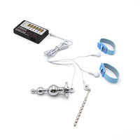 Kit Électrostimulant : Anneau Pénien et Anneau de Testicules, Sonde Urétrale, Plug Anal – Jouet Sexuel