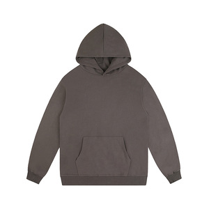Streetwear Custom Mens Clothing Medium Sand Mock Neck Hooded Sweatshirt Soft Hoodies - Product Image 5