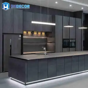 Tủ Bếp Hiện Đại In Uv Bằng Gốm Cứng Văn Phòng Tỉnh Quảng Đông Nhà Thiết Kế Kiểu Mỹ Canada Châu Âu Ý