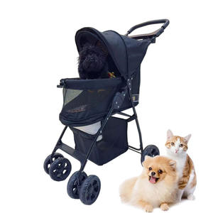 Poussette pour animaux de compagnie à 4 roues, prix d'usine JXB, <span class=keywords><strong>pas</strong></span> <span class=keywords><strong>cher</strong></span>, pour chat et <span class=keywords><strong>chien</strong></span>, promenade en plein air, pliage facile à une main, chariot de transport pour animaux de compagnie - Product Image 1