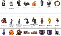 Série de Noël Train Arbre de Noël Terreur MOC Décoration Briques Cadeau Briques de construction DIY Ensembles Jouets Enfants