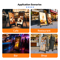 Panneau d'affichage LED portable extérieur IP65 P2.5, signalisation numérique, affichage publicitaire mobile en forme de A, pliable pour magasin de détail, ascenseur