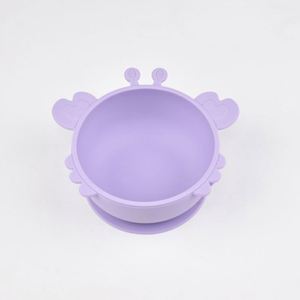 Utensilios de Alimentación para Niños de Silicona Segura de Alta Calidad, Plato de Succión Manual con Forma de Cangrejo para la Hora del Merienda - Product Image 1