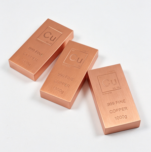 Presse-papiers en barre de <span class=keywords><strong>cuivre</strong></span> pur .999 de 1 kg avec motif élémentaire par Unique Metals - Product Image 2