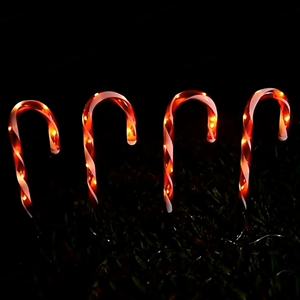 Luces Decorativas de Navidad en Forma de Bastón de Caramelo para Exteriores, Iluminación Navideña para Caminos - Product Image 2