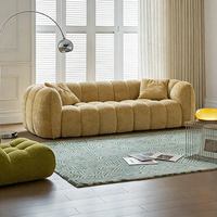 Canapé moderne compressé style crème, canapé sans cadre, canapé droit, mobilier de salon, fauteuils, canapés, mobilier de luxe moderne