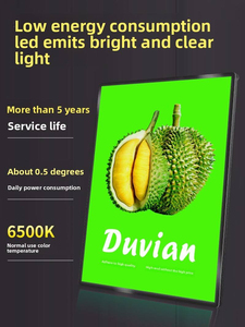 Ultra-Thin Rectangle Aluminum LED Draw Lightbox Outdoor Advertising Menu Illustration Display Customizable Wall-Mounted Luminous - Product Image 3