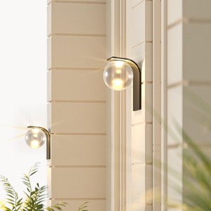 Appliques murales extérieures 6W 10W LED IP65 à interrupteur inductif pour villa, jardin, terrasse, balcon, modernes, à énergie solaire - Product Image 1