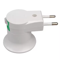Douille de lampe à vis européenne E27 pour ampoules murales avec bouton marche/arrêt 250V PC LED Lampe douille mâle vers adaptateur de prise européenne