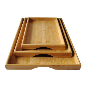 Bamboo and wood <b>tea</b> <b>tray</b> set wholesale, household rectangular <b>tray</b>, simple bamboo fruit and dessert plate, Japanese bread plate - Product Image 5