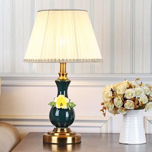 Hotel Living Room, Bedroom, Study, Bedside Lamp, European <strong>Light</strong> Luxury Enamel Ceramic <strong>Table</strong> , American New Chinese Style Mod - Product Image 2