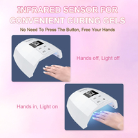 HOWYEA Lampe à ongles bon marché rechargeable avec poignée Séchoir à laque en gel à lumière rouge Lumière UV pour ongles Lampe à led UV sans fil pour ongles