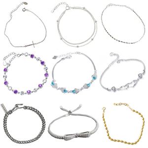 New Trendy Sterling <b>Silver</b> 925 Rhodium Plated Bowknot <b>Charm</b> <b>Bracelet</b> with Zircon for Women Wedding & Party Gift - Product Image 2