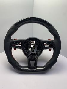 Volant sport en fibre de carbone pour Porsche <span class=keywords><strong>911</strong></span> <span class=keywords><strong>Carrera</strong></span> Boxster Cayman Macan avec boutons de commande intégrés - Product Image 1