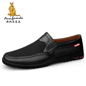 Zapatillas Deportivas Casuales Ligeras de Piel de Cerdo para Hombre con Logo de Canguro, Sin Cordones, con Cordones, Transpirables, de Malla, para Caminar en Verano - Product Image 2