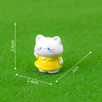 Promo! Figur Mini Kucing Putih Kawaii, Hiasan Taman Peri, Lanskap Mikro, Rumah Boneka, Ornamen Meja DIY, Dekorasi, Kado