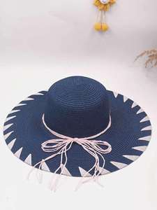 Women Broad Brim Panama <b>Hat</b> Beach Bangkok Bowknot <b>Summer</b> Sun <b>Hat</b> Foldable Wide Brim <b>Straw</b> <b>Hat</b> for Women - Product Image 4